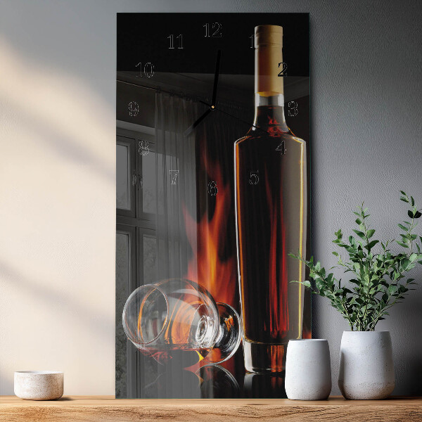 Ceas din sticlă dreptunghiular vertical Alcool