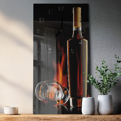 Ceas din sticlă dreptunghiular vertical Alcool