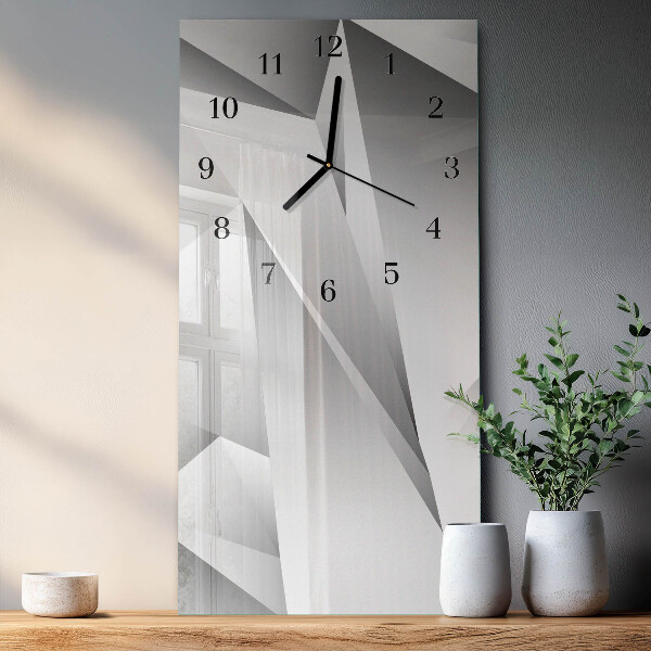 Ceas din sticlă dreptunghiular vertical Model