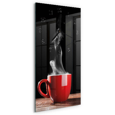 Ceas din sticlă dreptunghiular vertical Ceașcă de cafea