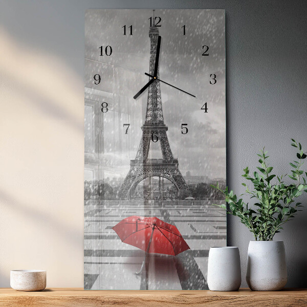 Ceas din sticlă dreptunghiular vertical Turnul Eiffel