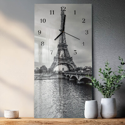 Ceas din sticlă dreptunghiular vertical Vedere a Turnului Eiffel