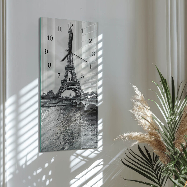 Ceas din sticlă dreptunghiular vertical Vedere a Turnului Eiffel