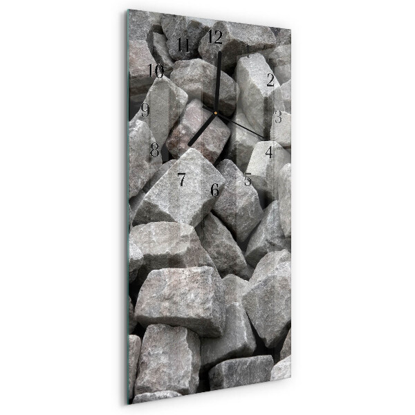 Ceas din sticlă dreptunghiular vertical Pietre