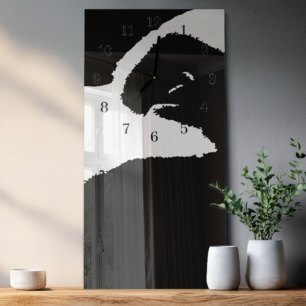 Ceas din sticlă dreptunghiular vertical Abstracție