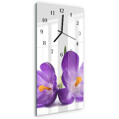 Ceas din sticlă dreptunghiular vertical Floare