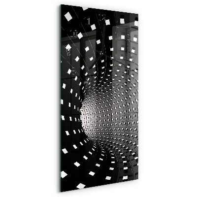 Ceas din sticlă dreptunghiular vertical Tunel