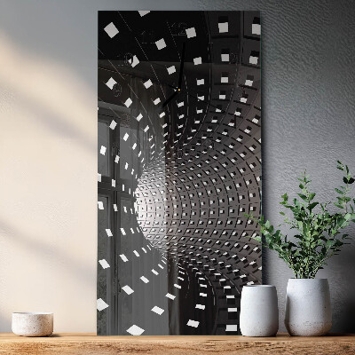 Ceas din sticlă dreptunghiular vertical Tunel