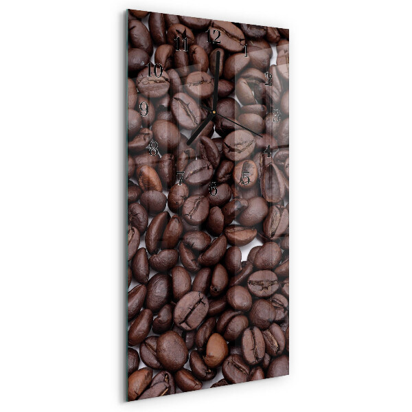 Ceas din sticlă dreptunghiular vertical Boabe de cafea