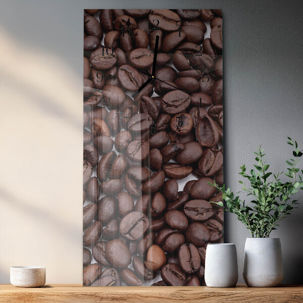 Ceas din sticlă dreptunghiular vertical Boabe de cafea