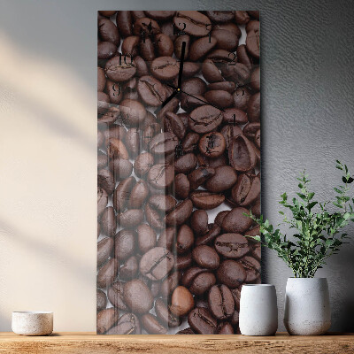 Ceas din sticlă dreptunghiular vertical Boabe de cafea