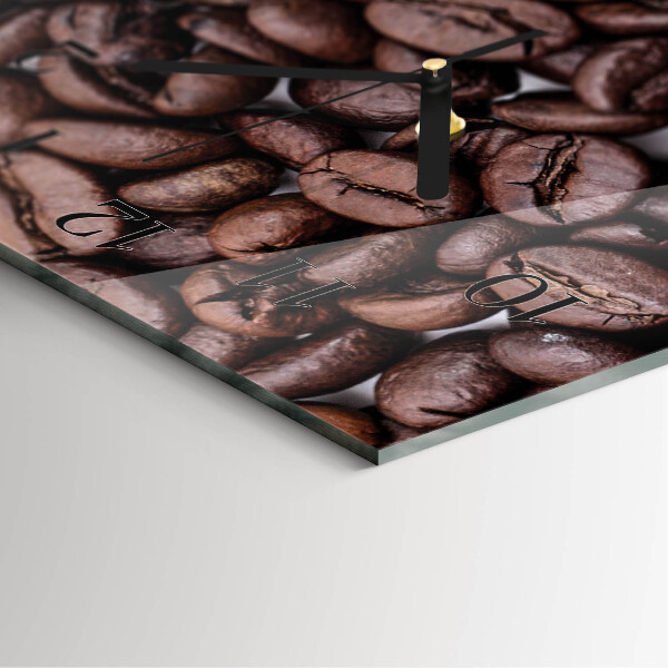 Ceas din sticlă dreptunghiular vertical Boabe de cafea