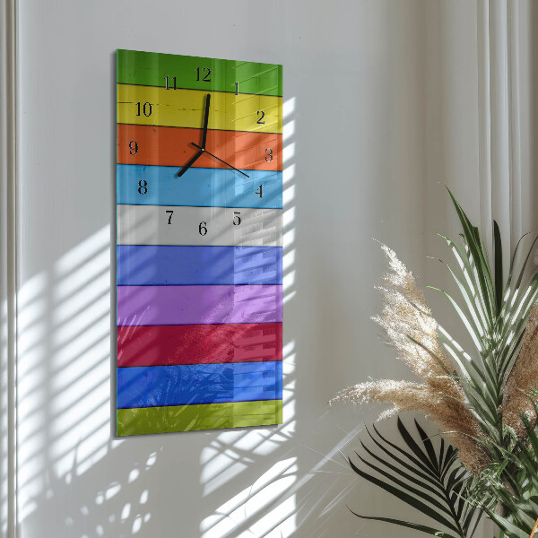 Ceas din sticlă dreptunghiular vertical Dungi