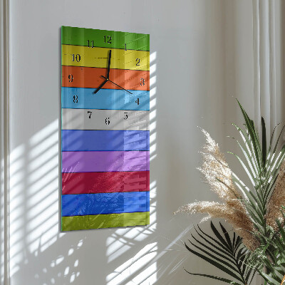 Ceas din sticlă dreptunghiular vertical Dungi