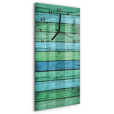 Ceas din sticlă dreptunghiular vertical Lemn
