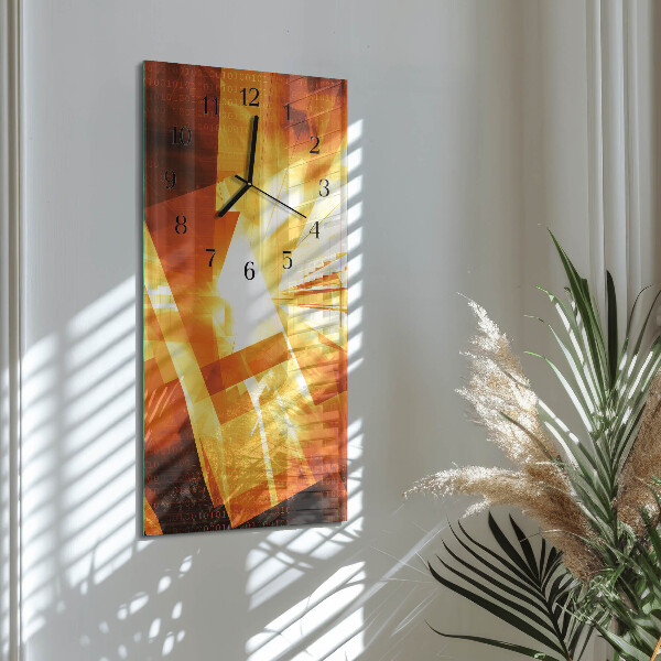 Ceas din sticlă dreptunghiular vertical Abstracție