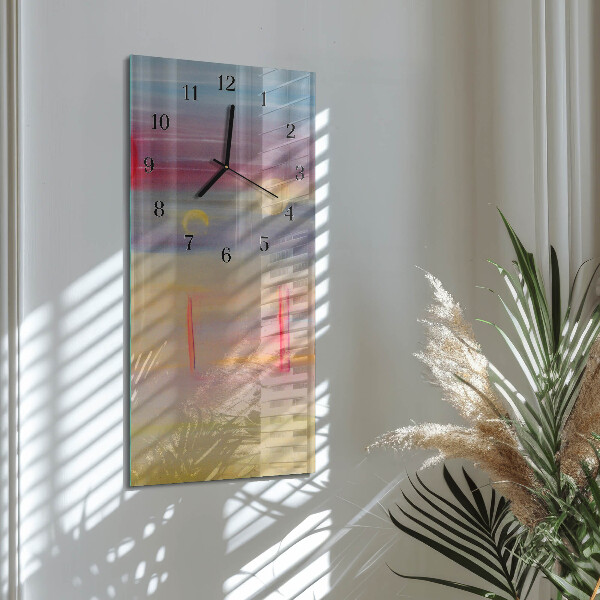 Ceas din sticlă dreptunghiular vertical Model