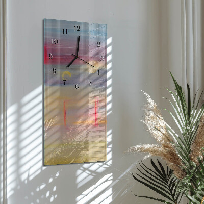 Ceas din sticlă dreptunghiular vertical Model