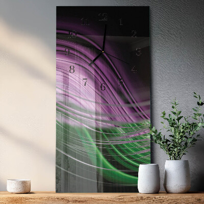Ceas din sticlă dreptunghiular vertical Artă abstractă