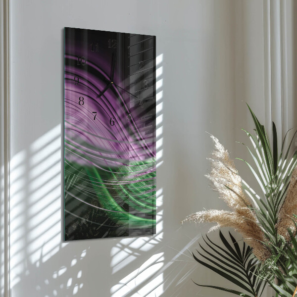Ceas din sticlă dreptunghiular vertical Artă abstractă
