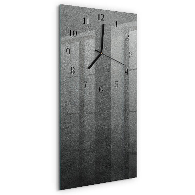 Ceas din sticlă dreptunghiular vertical Perete de marmură