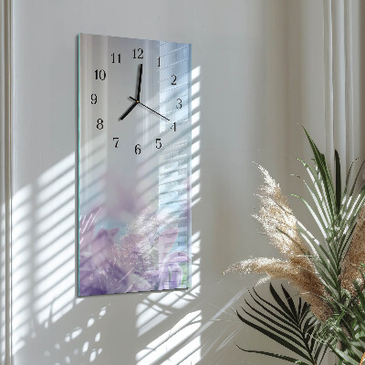 Ceas din sticlă dreptunghiular vertical Violet