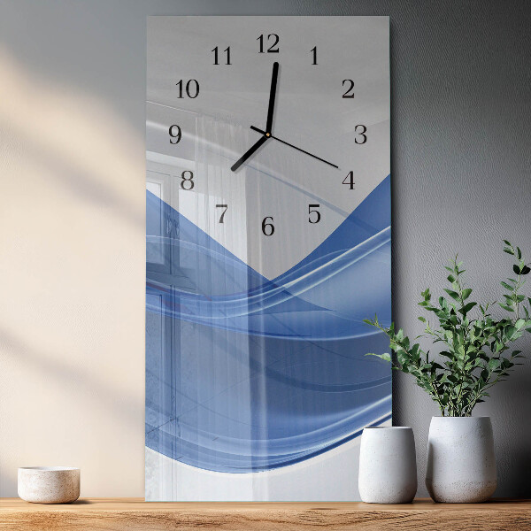 Ceas din sticlă dreptunghiular vertical Linii abstracte