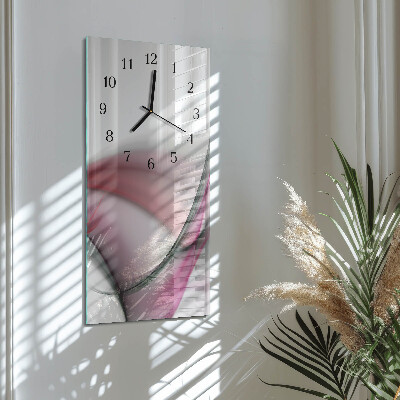 Ceas din sticlă dreptunghiular vertical Artă abstractă