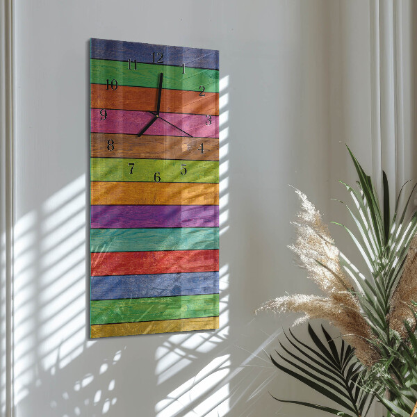 Ceas din sticlă dreptunghiular vertical Dungi