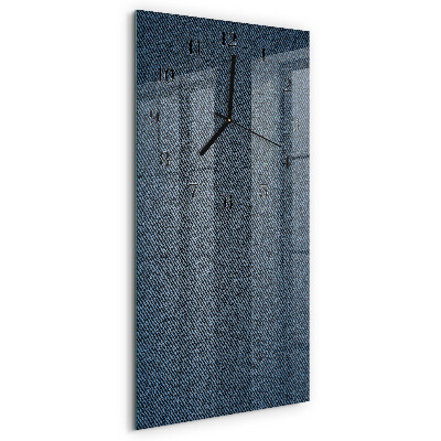 Ceas din sticlă dreptunghiular vertical Plastic