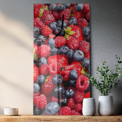 Ceas din sticlă dreptunghiular vertical Mix de fructe de pădure
