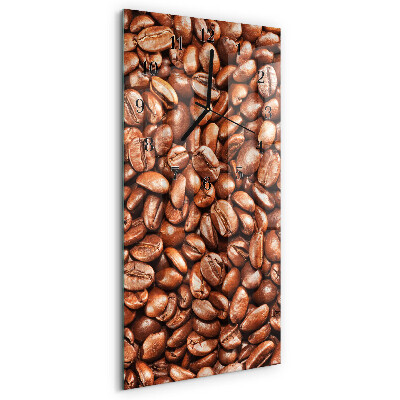 Ceas din sticlă dreptunghiular vertical Boabe de cafea