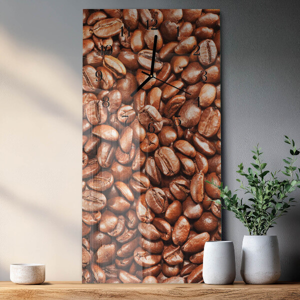 Ceas din sticlă dreptunghiular vertical Boabe de cafea