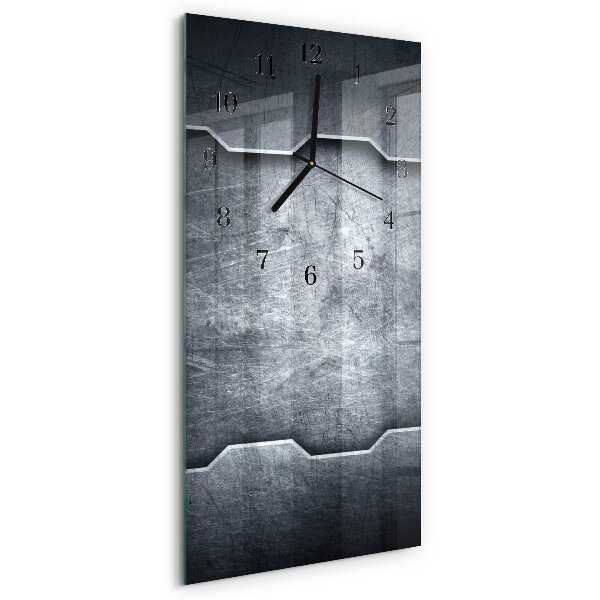 Ceas din sticlă dreptunghiular vertical Metal
