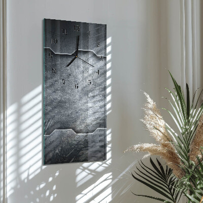 Ceas din sticlă dreptunghiular vertical Metal