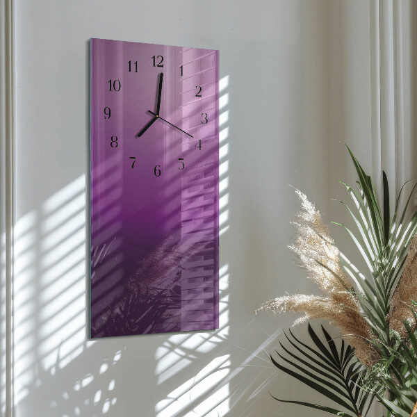 Ceas din sticlă dreptunghiular vertical Material
