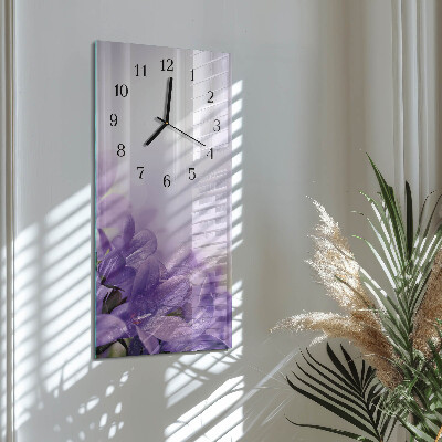 Ceas din sticlă dreptunghiular vertical Floare