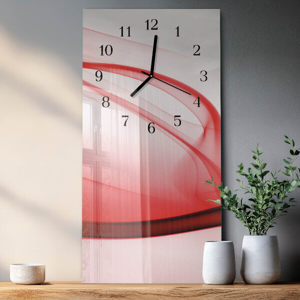 Ceas din sticlă dreptunghiular vertical Linii abstracte
