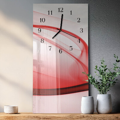 Ceas din sticlă dreptunghiular vertical Linii abstracte