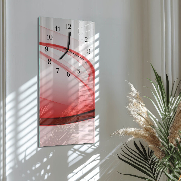 Ceas din sticlă dreptunghiular vertical Linii abstracte