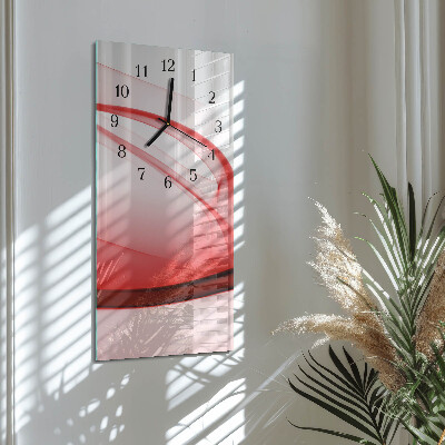 Ceas din sticlă dreptunghiular vertical Linii abstracte