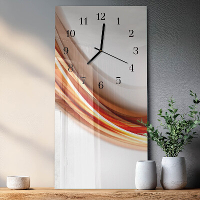 Ceas din sticlă dreptunghiular vertical Linii abstracte