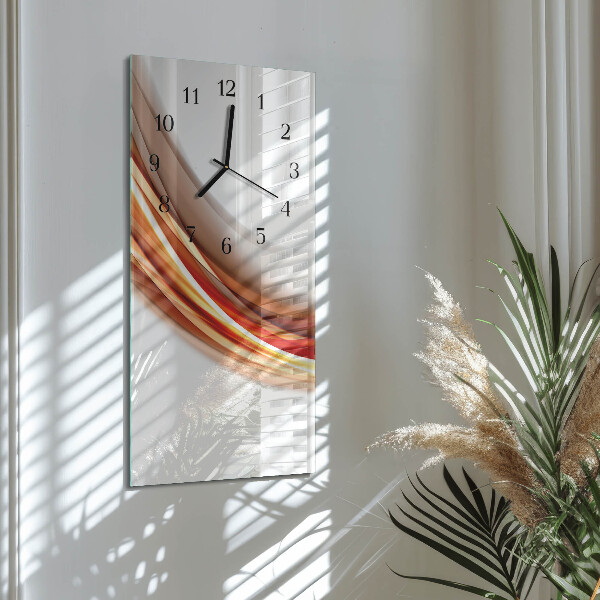 Ceas din sticlă dreptunghiular vertical Linii abstracte