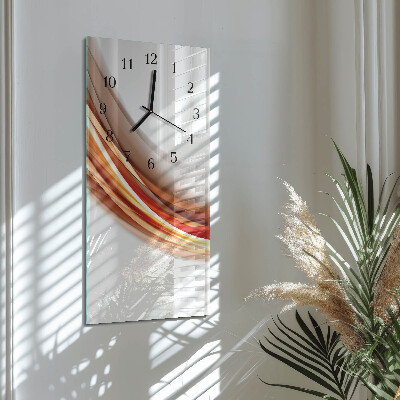 Ceas din sticlă dreptunghiular vertical Linii abstracte