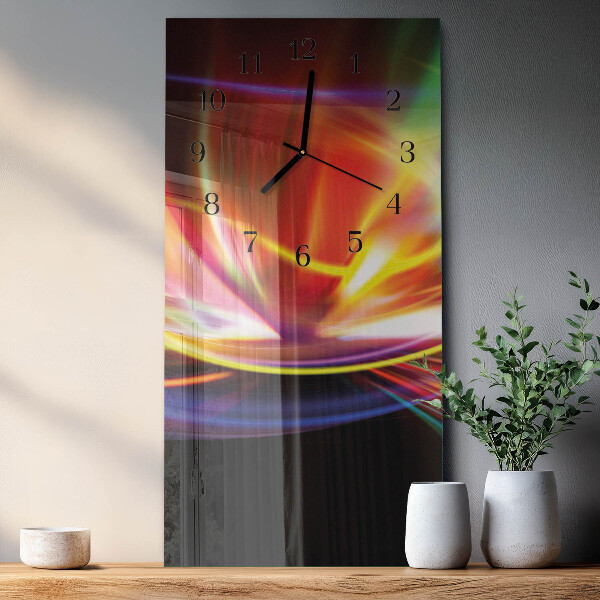 Ceas din sticlă dreptunghiular vertical Artă abstractă