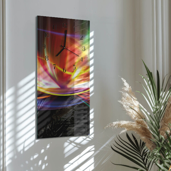 Ceas din sticlă dreptunghiular vertical Artă abstractă