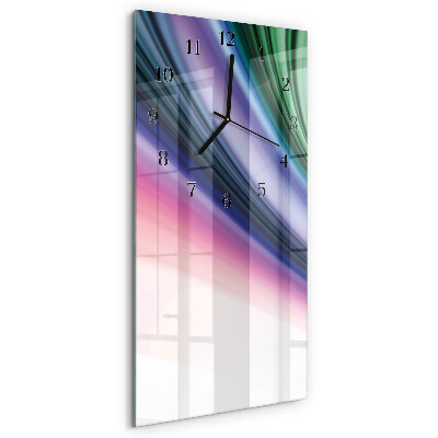 Ceas din sticlă dreptunghiular vertical Linii abstracte