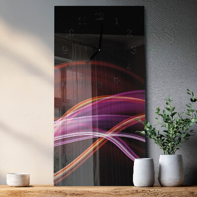 Ceas din sticlă dreptunghiular vertical Artă abstractă