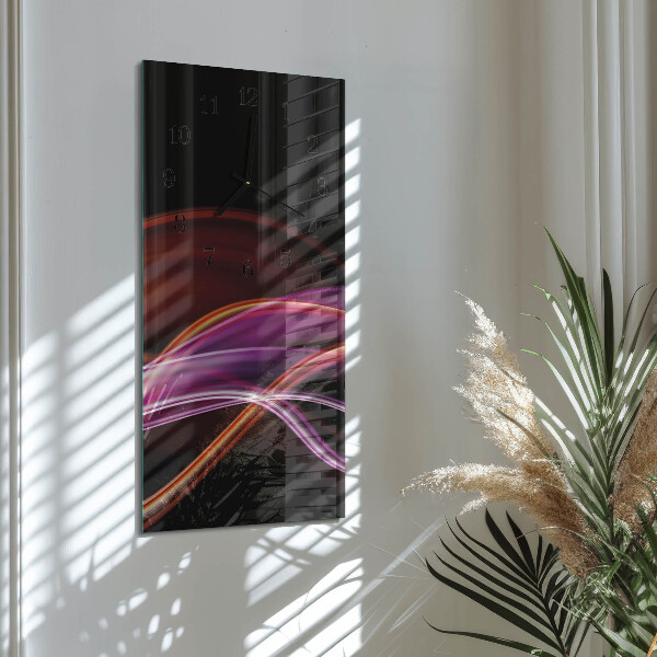 Ceas din sticlă dreptunghiular vertical Artă abstractă