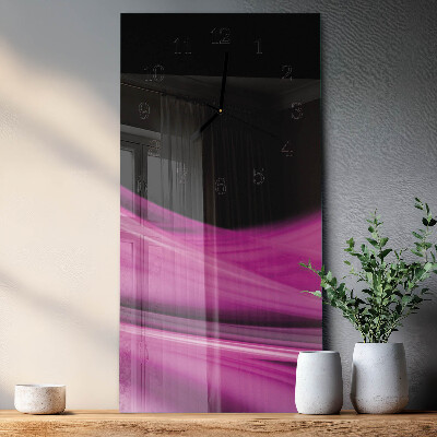 Ceas din sticlă dreptunghiular vertical Linii abstracte